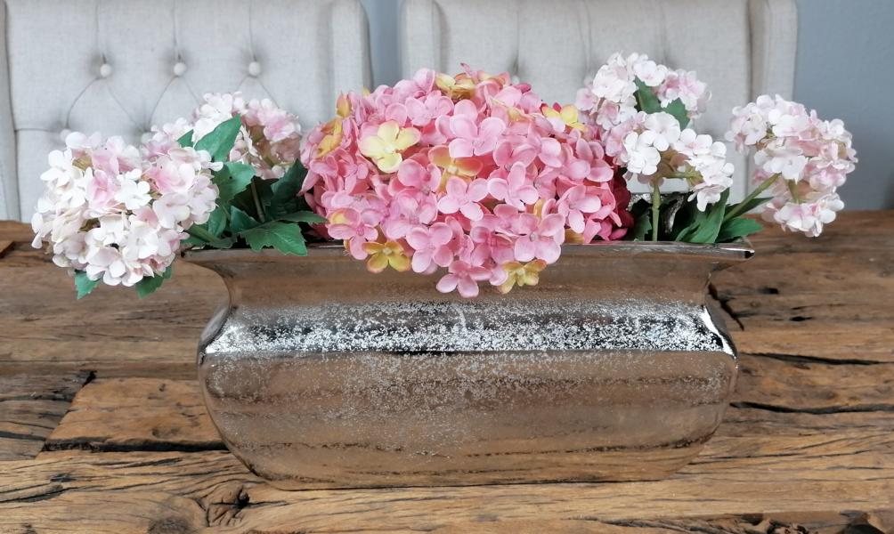 Vase Aluminium Silber 30 cm