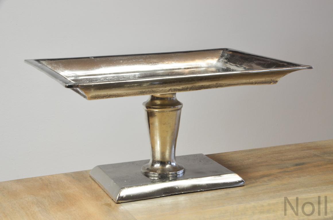 Etagere Standfuß Schale Colmore Silber Aluminium