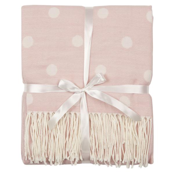 Wolldecke Clayre & Eef Rosa 150x130 cm