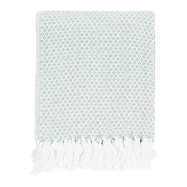 Wolldecke Small Diamond Weave Harbour GR 130x170 cm