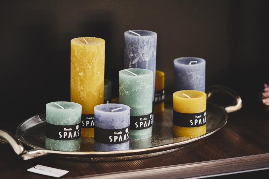 Stumpenkerze Rot Rustic 19x7 cm