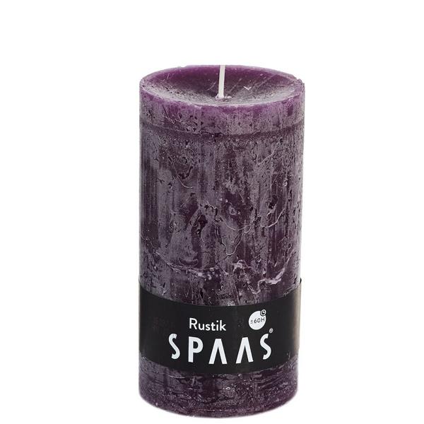 Stumpenkerze Aubergine Rustic 13x7 cm
