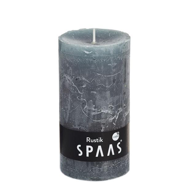 Stumpenkerze Grau Rustic 13x7 cm
