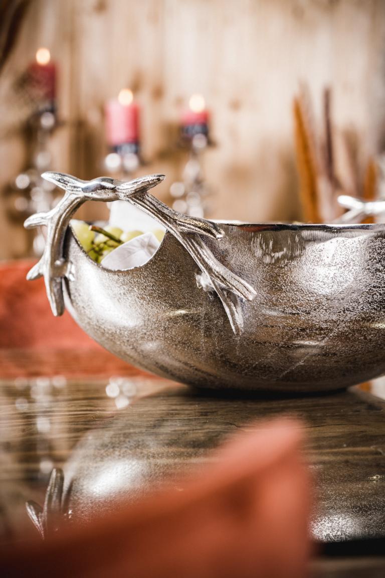 Schale Geweih Silber aus Metall