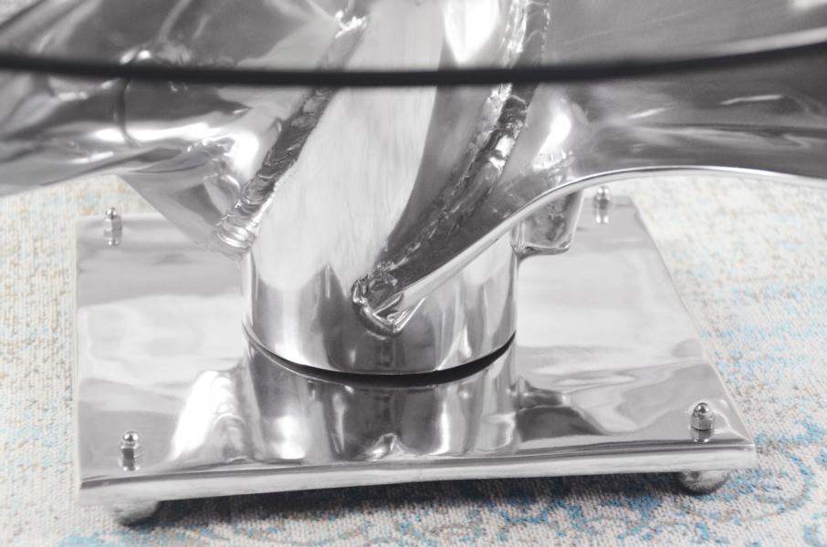 Tisch Schiffsschraube Aluminium Glas