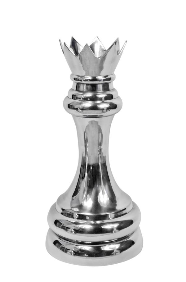 Schachfigur Dame Silber 47 cm XXL